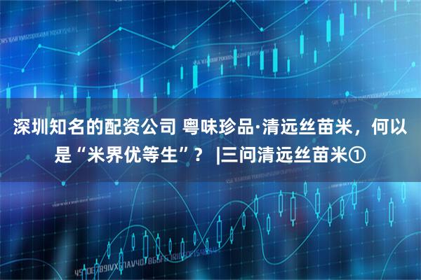 深圳知名的配资公司 粤味珍品·清远丝苗米，何以是“米界优等生”？ |三问清远丝苗米①